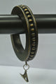2 1/2" Beaded Designer Curtain Rings, Burnt Gold, Set of 4