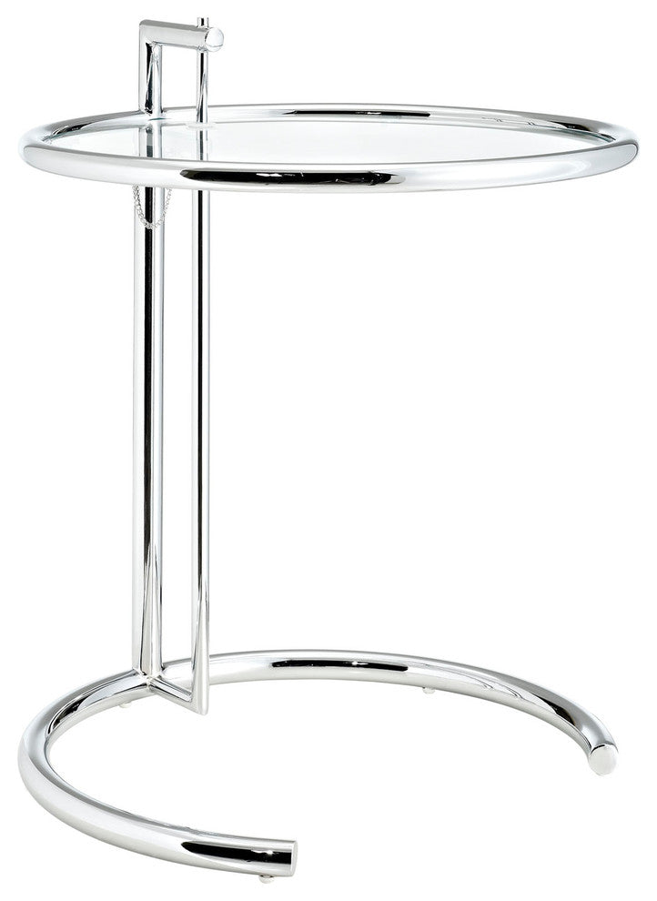 Eileen Gray Chrome Side Table, Silver