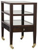 Lesly Side Table, Distressed Brown