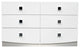 France Modern High Gloss 6-Drawer Dresser, White
