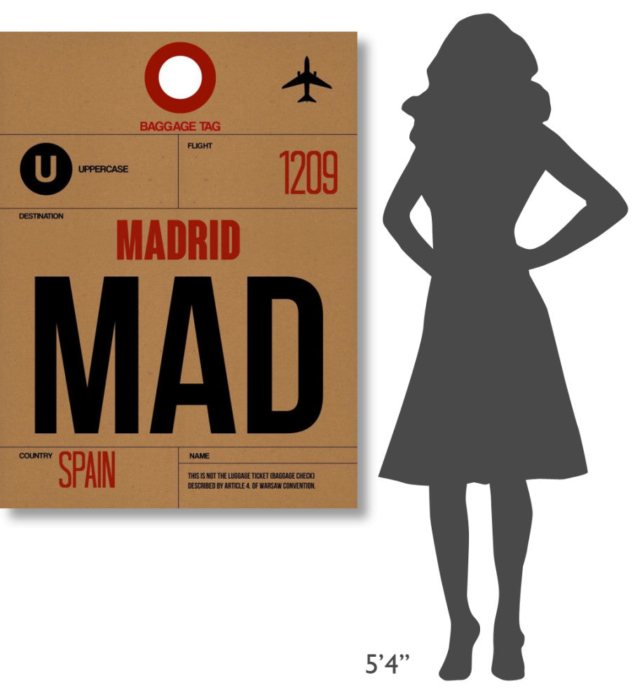 "MAD Madrid Luggage Tag 2" Fine Art Print