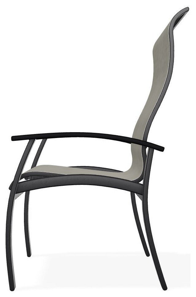 Belle Isle Sling Outdoor Dining Chair, Ella/Black