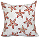 Soft Starfish, Geometric Print Pillow, Coral, 16"x16"
