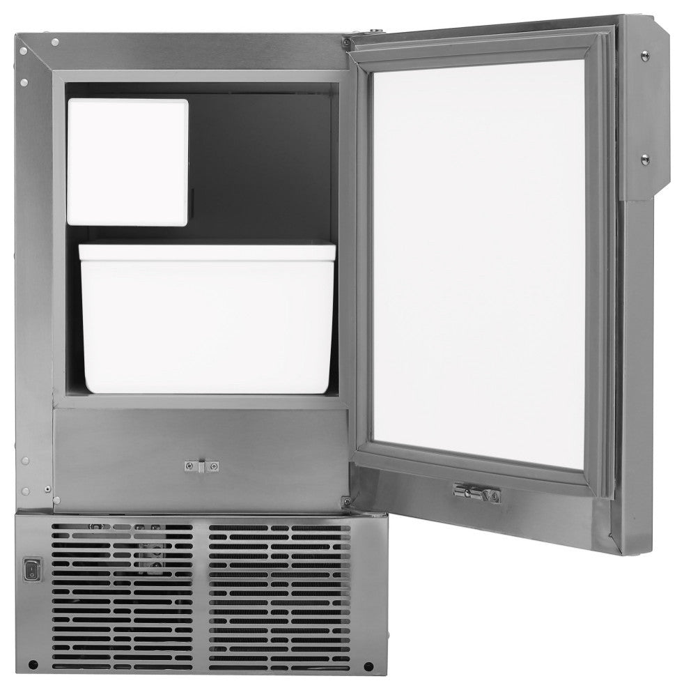 14'' Undercounter Automatic Stainless Steel Marine Ice Maker 23Lb Daily Output