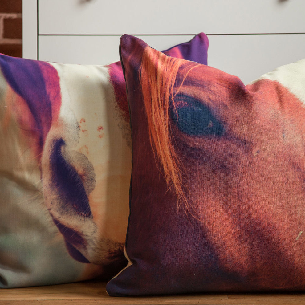 Allyson Johnson Horse Sense 1 Outdoor Throw Pillow, 26x26x7