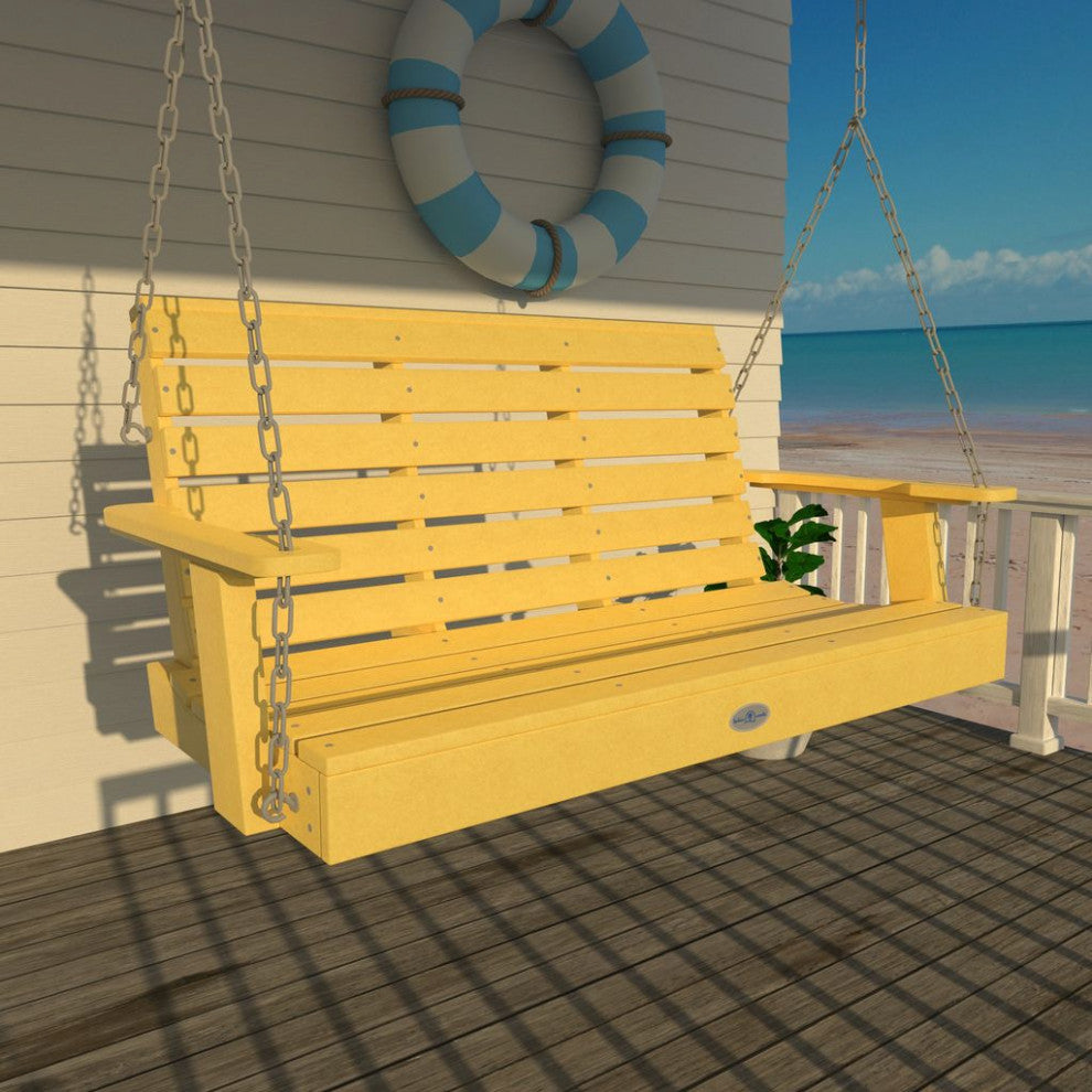 Riverside Porch Swing 4', Sunbeam Yellow