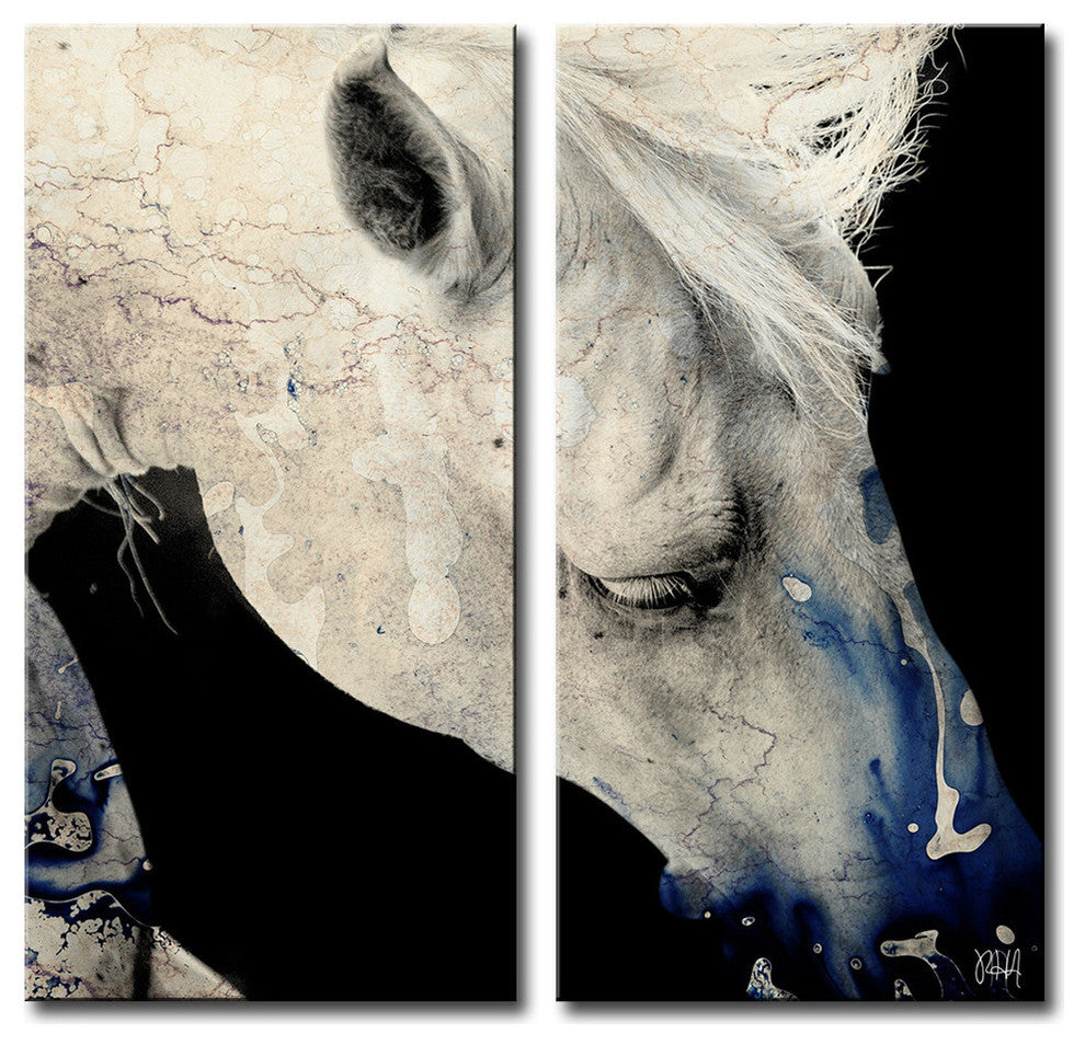 Equestrian Saddle Ink PSV 2 Panels, 40"x20"