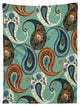 Deny Designs Pimlada Phuapradit Teal Floral Paislys Tapestry