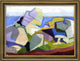 Morton Livingston Schamberg Abstraction - 21" x 28" Framed Premium Canvas Print
