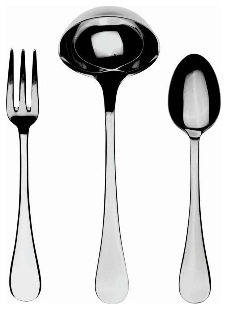 Mepra 3 Pieces Serving Set Brescia | Fork Spoon and Ladle