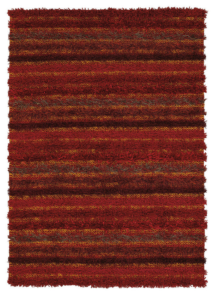Lavasa Contemporary Area Rug, Red, 5'x7'6"