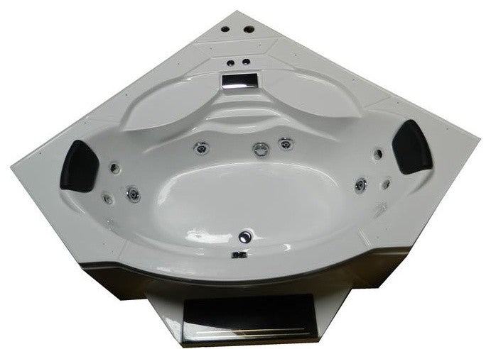 Steam Shower With Jetted Tub, Clear Glass, 63"x63"x85"