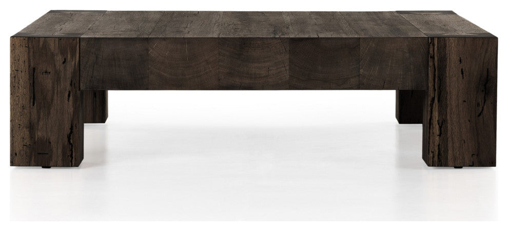 Abaso Coffee Table Ebony Rustic Wormwood Oak