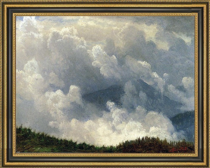 Albert Bierstadt Mountain Mist Framed Premium Canvas Print, 21"x28"