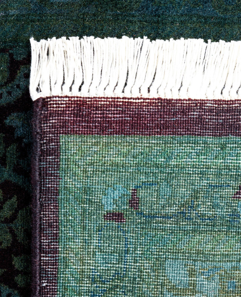 Overdyed One-of-a-Kind Hand-Knotted Area Rug Red, 2' 7" x 12' 6"
