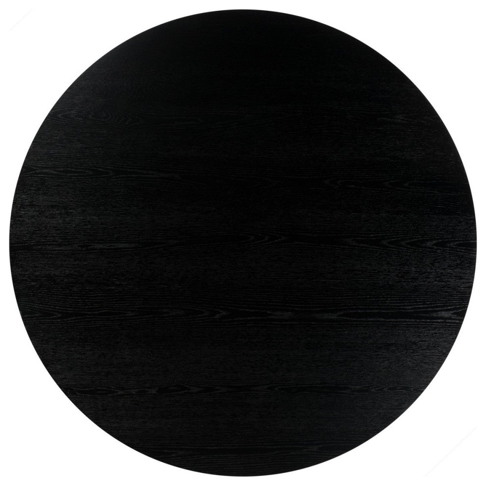 Safavieh Couture Calamaria Round Wood Dining Table, Black