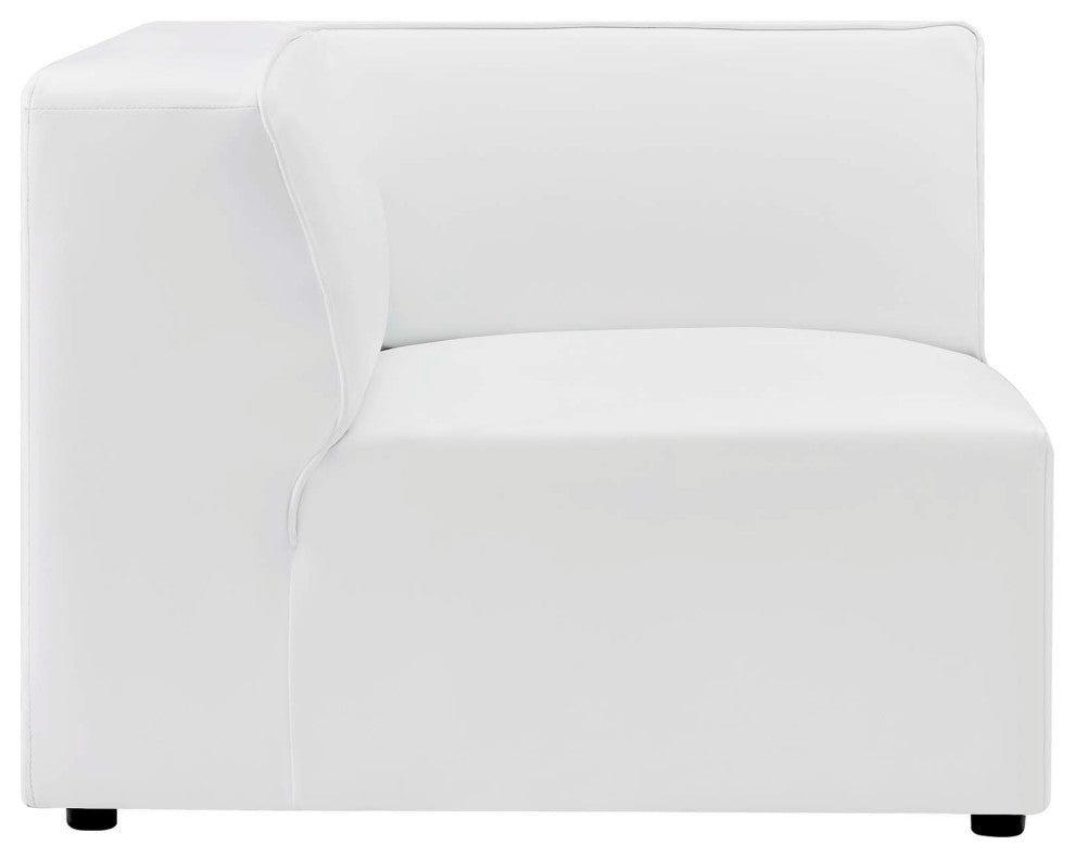 Mingle Vegan Leather 7-Piece Sectional Sofa, White