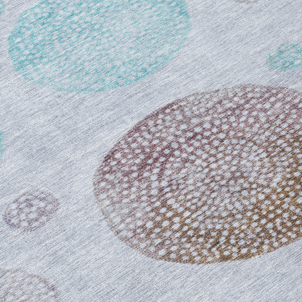 Machine Washable Indoor/Outdoor Chantille ACN1897 Blue 5' x 7'6" Rug