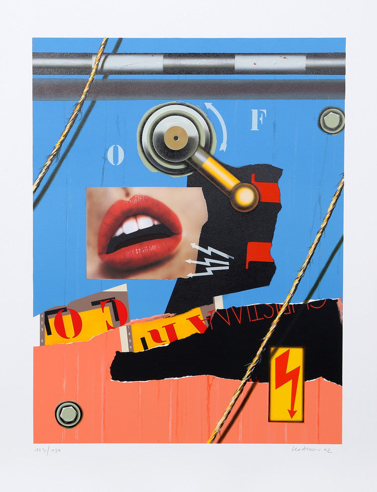 Peter Klasen "Bouche Chaine" Lithograph