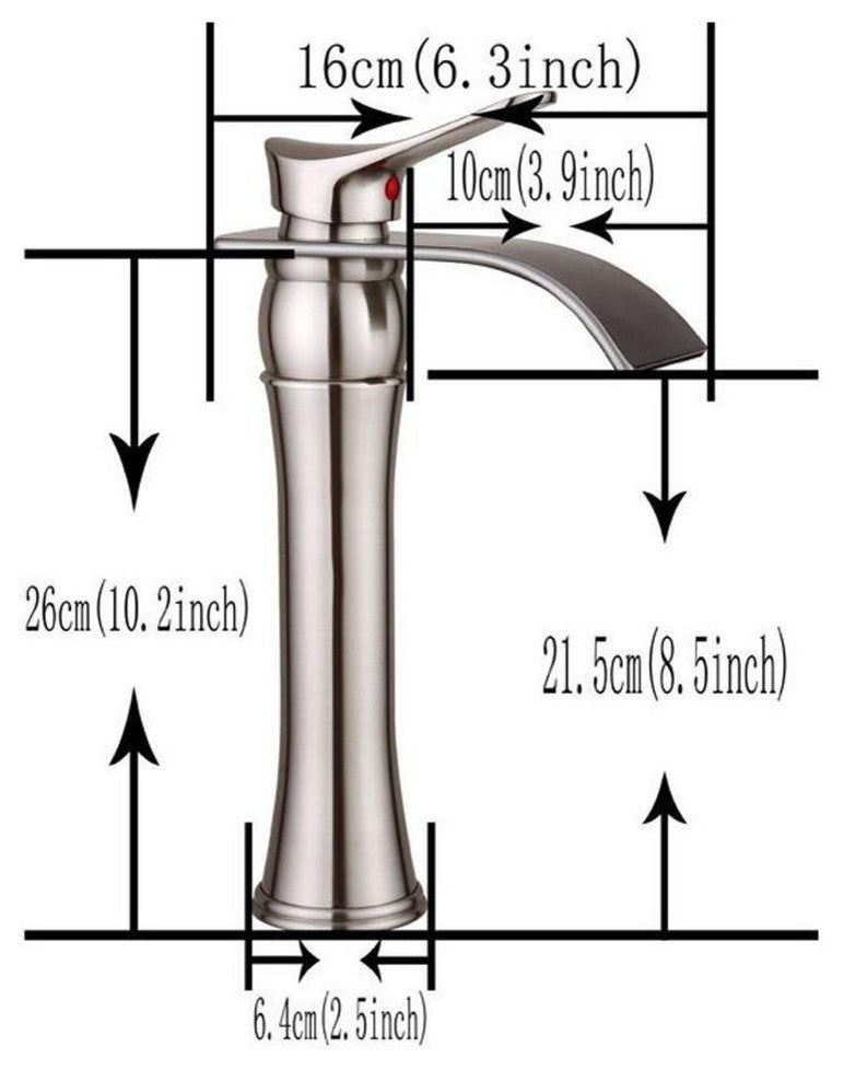 Valladolid Waterfall Bathroom Sink Faucet With Drain