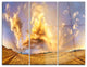 "Rainbow at Sunset After Storm" Photo Metal Wall Art, 3 Panels, 36"x28"