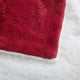 Tache Embossed Super Soft Warm Solid Merlot Red Sherpa Throw Bed Blanket, 63x87