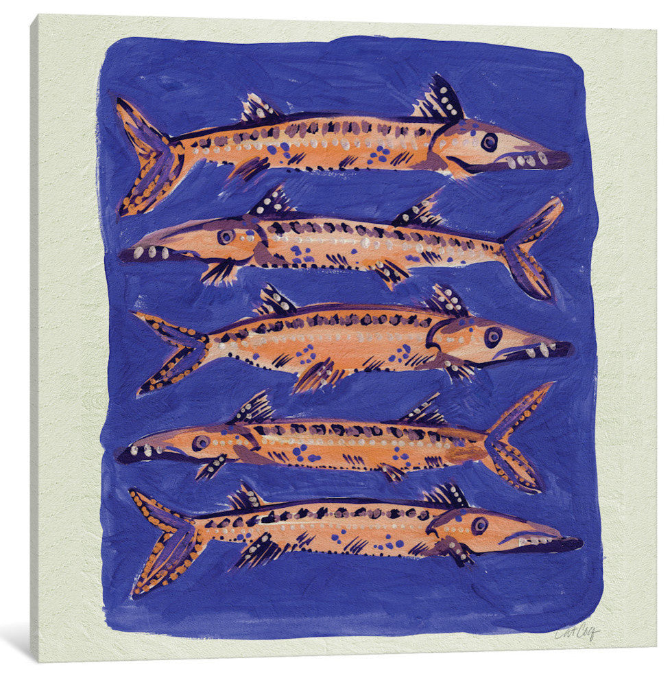 "Barracuda Blue Artprint" by Cat Coquillette, 12x12x1.5