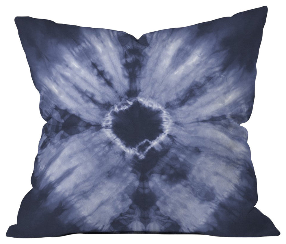Amy Sia The Dye Navy Throw Pillow, 16"x16"