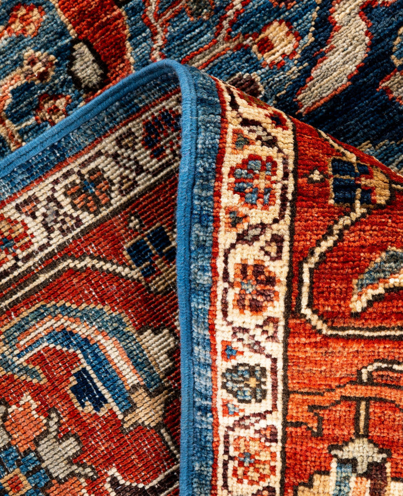 Serapi One-of-a-Kind Hand-Knotted Area Rug Light Blue, 6'1" x 9'0"