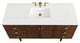 Amberly 30" Single Vanity, Mid-Century Walnut, 72", White Zeus, Three-Hole