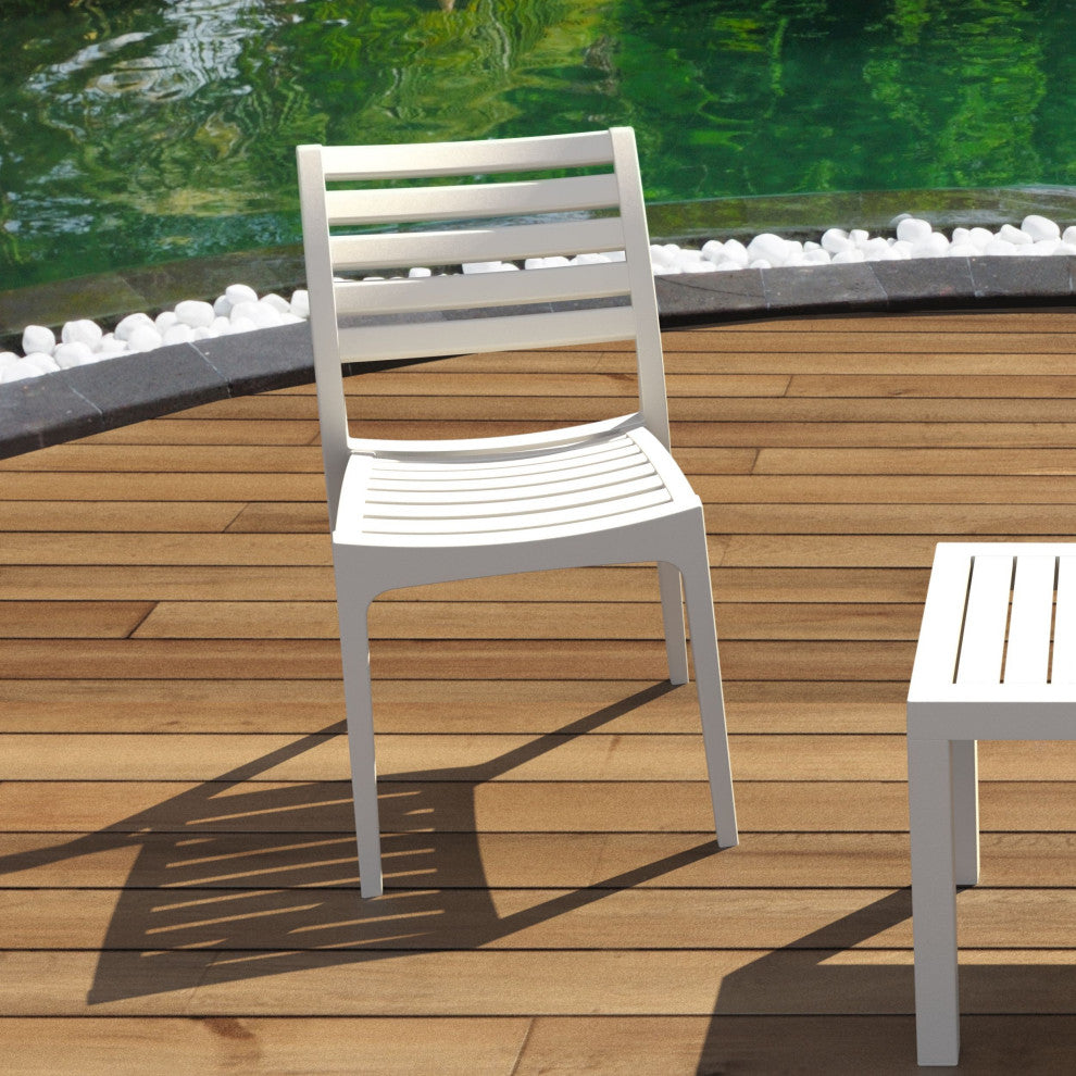 Compamia Ares Outdoor Dining Chairs, Set of 2, White