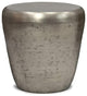 Maklaine Industrial 20 " Metal Accent Side Table in Antique Silver