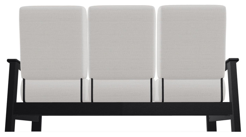 Leeward Deep Seat 3-Seat Outdoor Sofa, Tabloid Cloud/Black