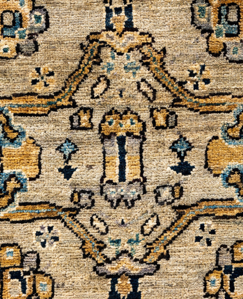 Serapi One-of-a-Kind Hand-Knotted Area Rug Light Gray, 3'11" x 5'10"