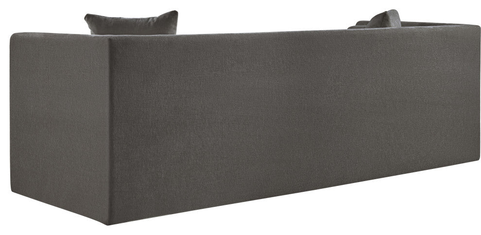 Everett Upholstered Sofa, Grey, Chenille Fabric