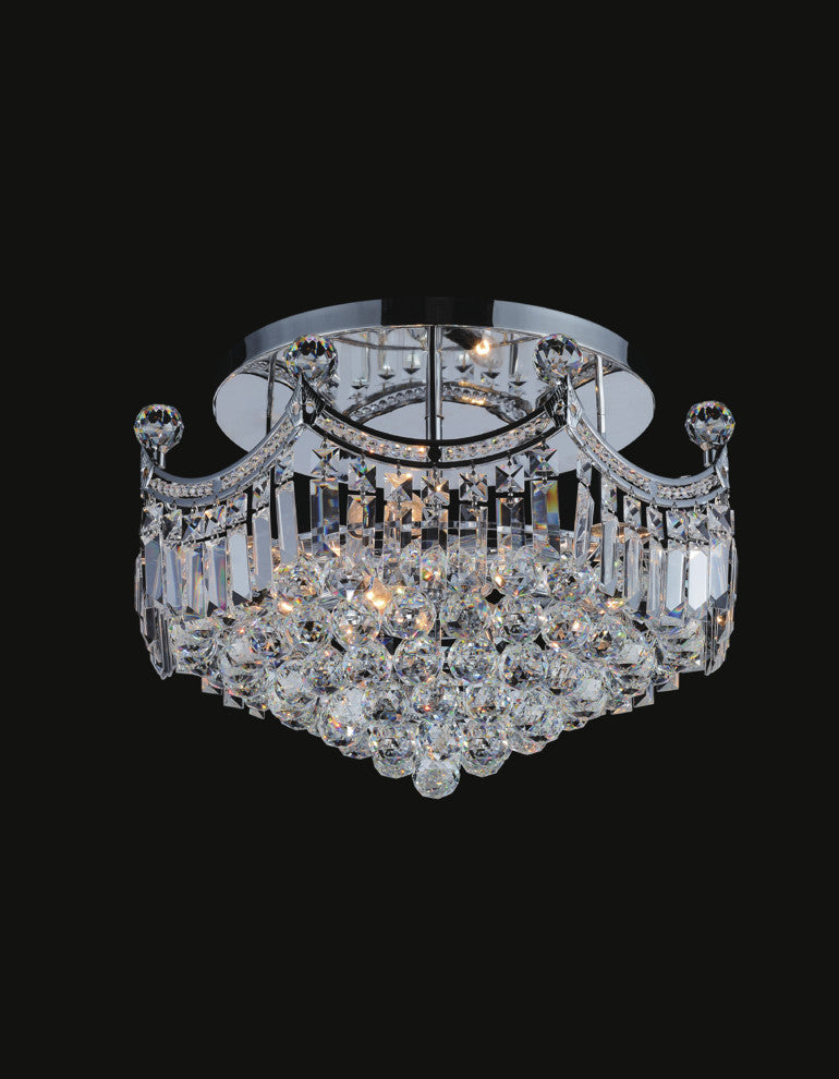 Amanda 8 Light Flush Mount With Chrome Finish