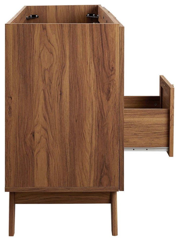 48" Single or Double Sink Compatible Bathroom Vanity Cabinet - Walnut