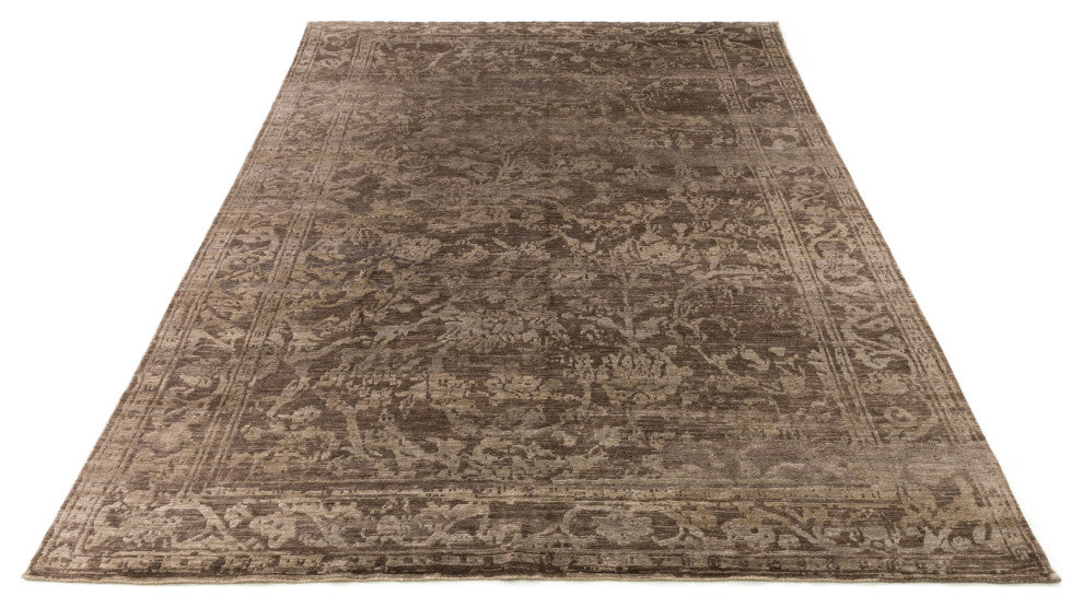 Brown Pinecone Hand Knotted Viscose from Bamboo Mirage Area Rug by Loloi, 2'0"x3