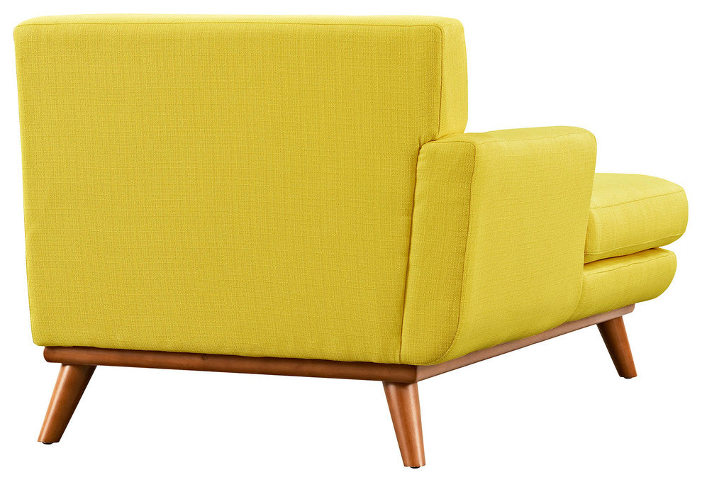 Modern Contemporary Left-Arm Chaise , Yellow, Fabric