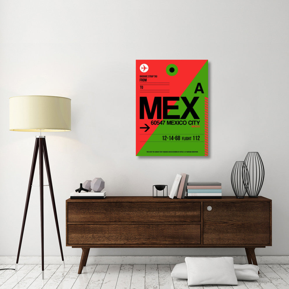 "MEX Mexico City Luggage Tag 2" Fine Art Print