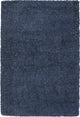 Rectangle Abacasa Comfort Shag Area Rug, Slate Blue, 63"x90"