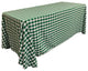 LA Linen Rectangular Gingham Checkered Tablecloth, Hunter Green, 90"x156"