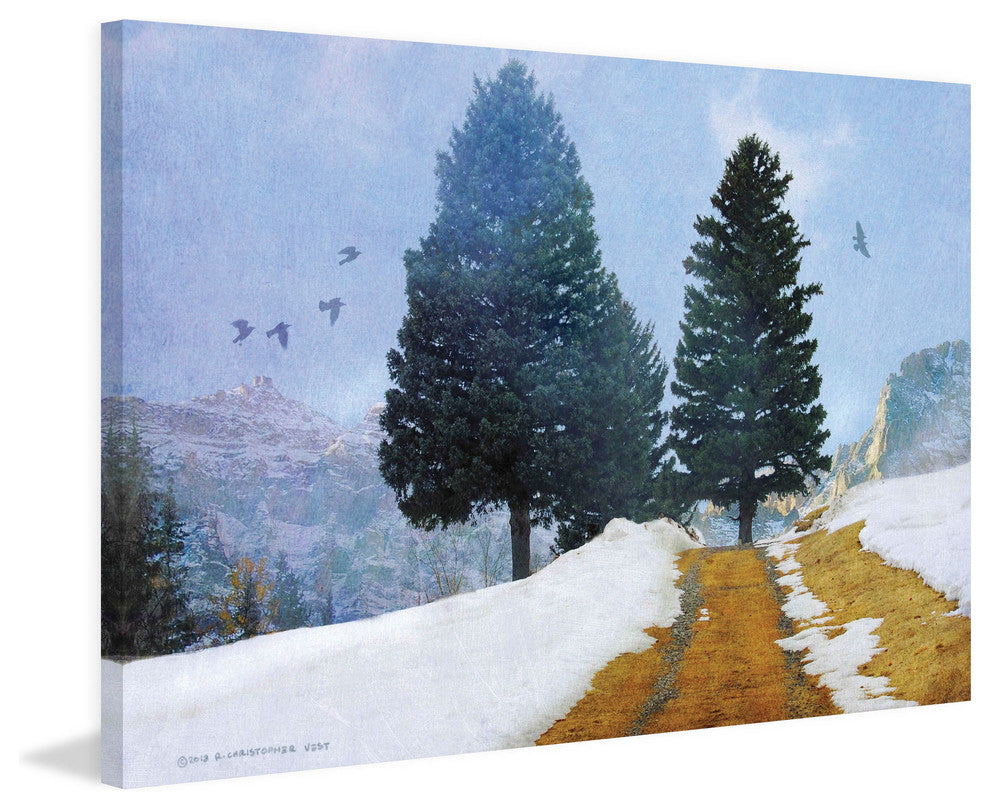 "Orange Mountain Road" Painting Print on Canvas by Chris Vest