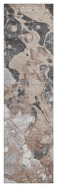 Machine Washable Indoor/Outdoor Chantille ACN1909 Mocha 2'3" x 7'6" Runner Rug