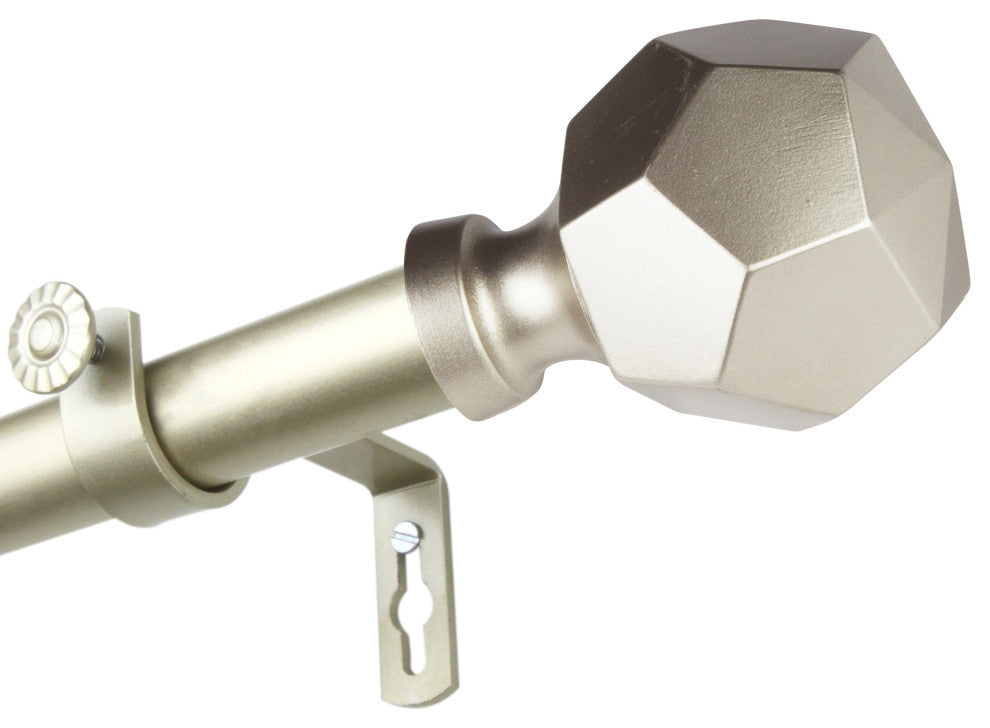 Theobald 1" Curtain Rod, Light Gold, 28-48"