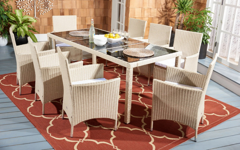 Safavieh Hailee Dining Set, Beige / White