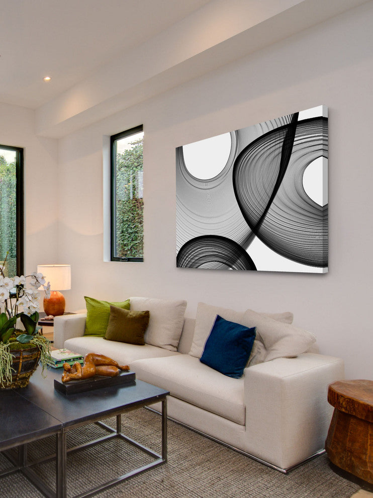 "Abstract Black and White 21-46-51" Print on Canvas by Irena Orlov