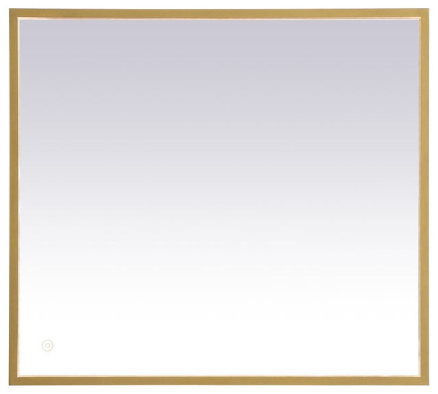 Modern Brass Led Mirror