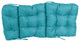 20-"x42" Spun Polyester Solid Outdoor Tufted Chair Cushion Blue