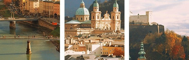 "Cityscape Salzburg Austria " Canvas Art, 60"x20"x1.25"